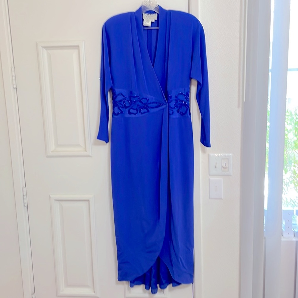 Daymor royal blue gown long dress Sz 10